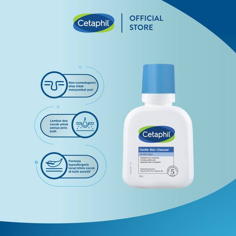 [KECIL] CETAPHIL GENTLE SKIN CLEANSER FACIAL WASH SABUN CUCI WAJAH - 59ML