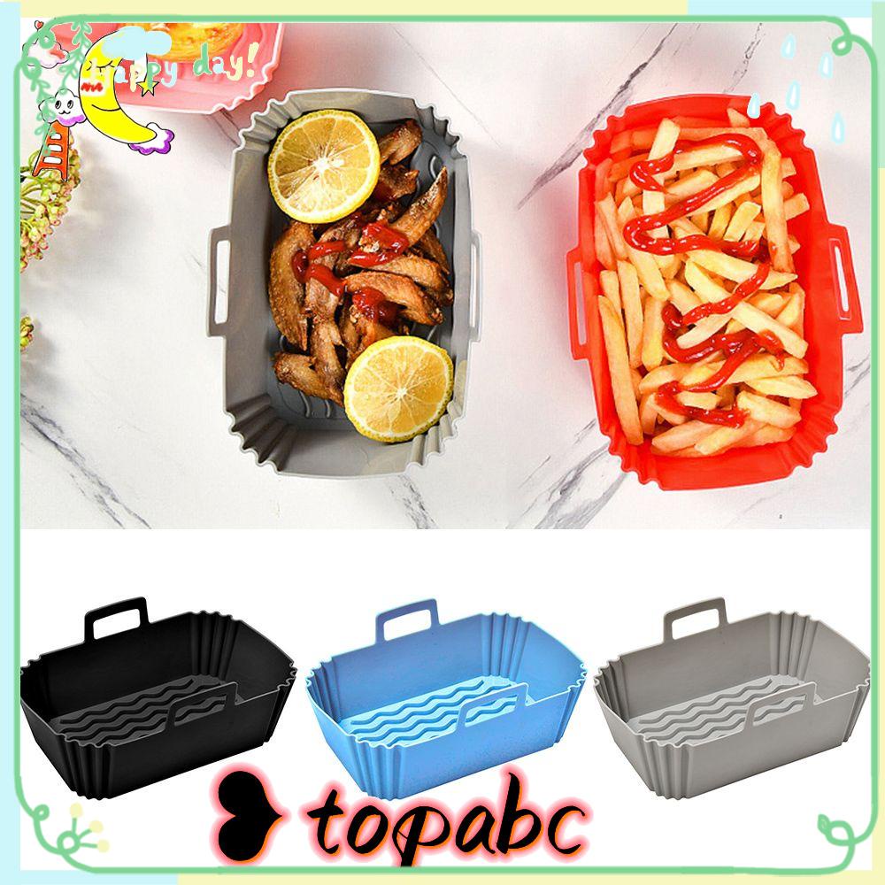 Top Rectangle Silicone Pot Grill Pot Tray Masak Pizza Piring AirFryer Aksesoris Baking Basket