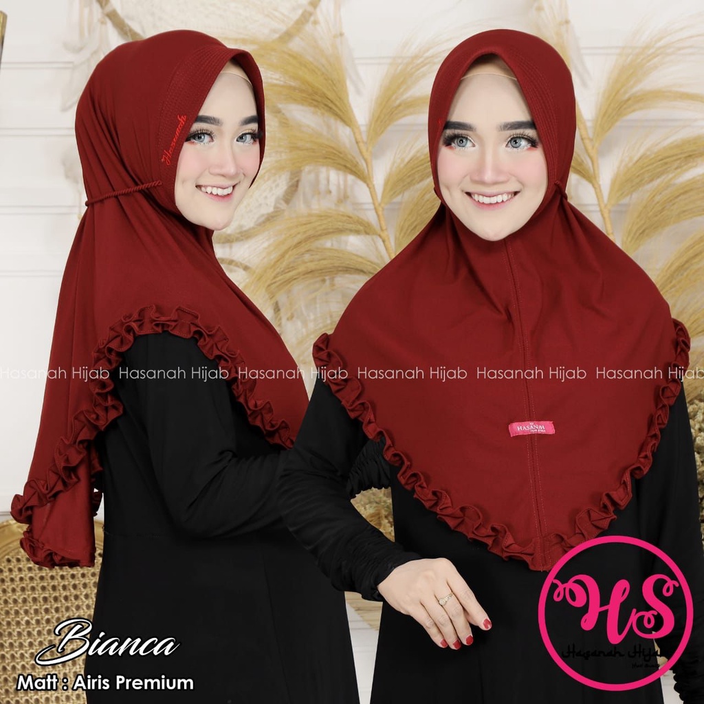 HIJAB INSTAN BIANCA ORI HASANAH HIJAB / HIJAB BIANCA  TALI TAMBANG ORI HASANAH HIJAB / HIJAB INSTAN BIANCA  TALI TAMBANG JERSEY PREIMIUM