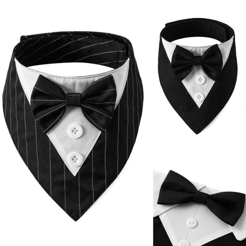 Gabriel premium bow tuxedo bib