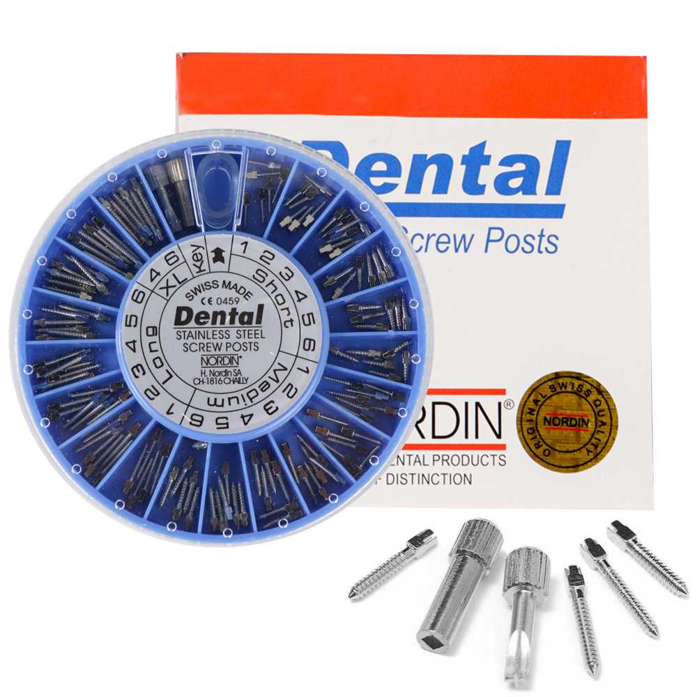 NORDIN Baut Gigi Dental Screw Post Stainless Steel 120PCS - FL12 ( Mughnii )