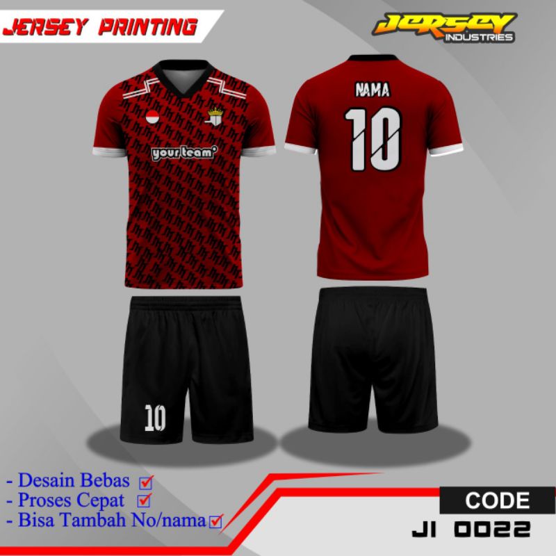 Kaos Jersey Team Futsal Desain Terbaru, Baju Jersey Sepak Bola Custom Desain - Bisa Request Desain, 
