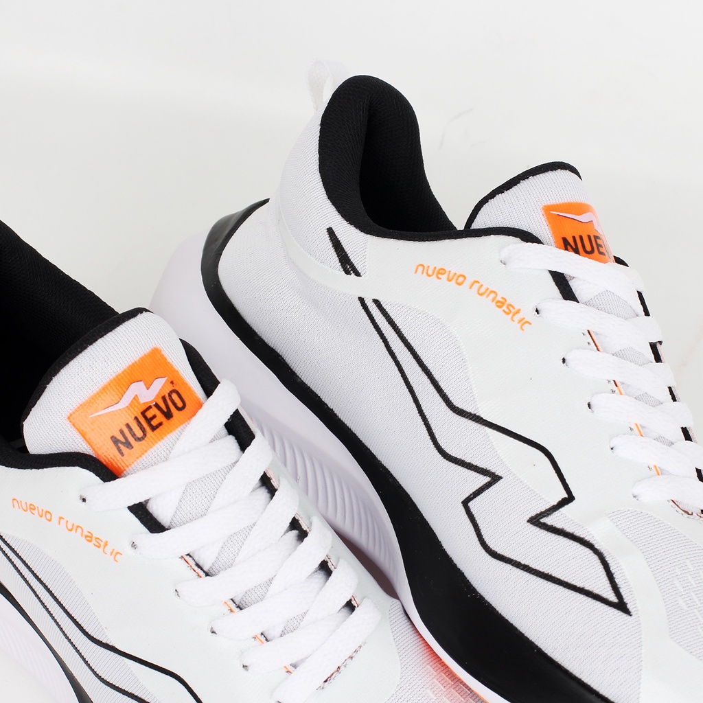 BEST SELLER NUEVO - SEPATU LARI PRIA NUEVO RUNASTIC PUTIH HITAM SNEAKERS OLAHRAGA PRIA RUNNING