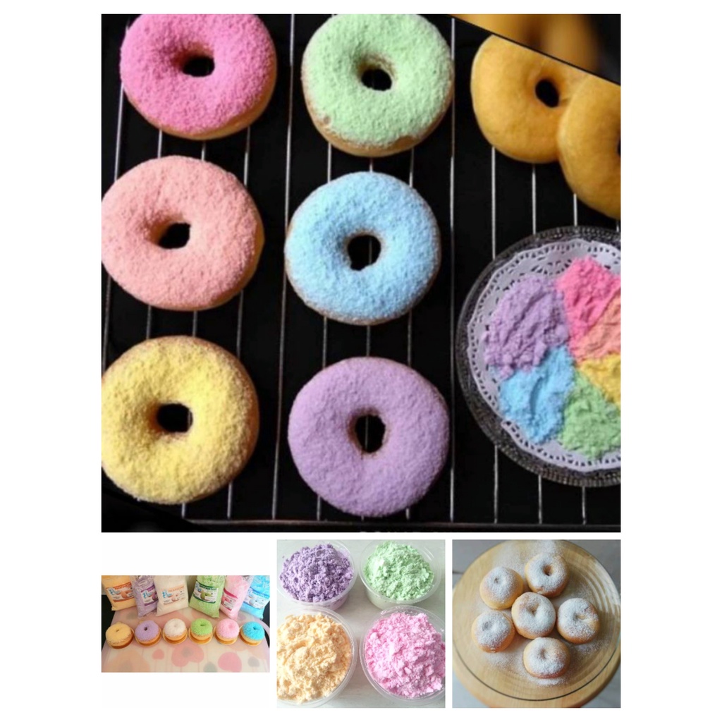 

Gula halus donat/dusting sugar rainbow variant loss 250gr