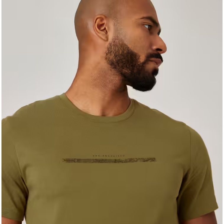 DOMYOS Kaos Berbahan Katun Olahraga Fitness Pria Lembut