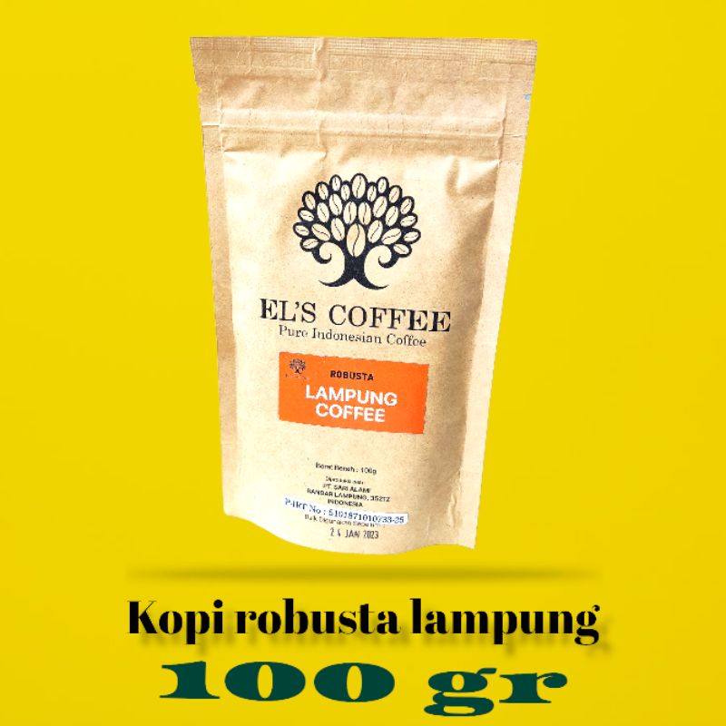

kopi robusta lampung els coffee kemasan 100 gram
