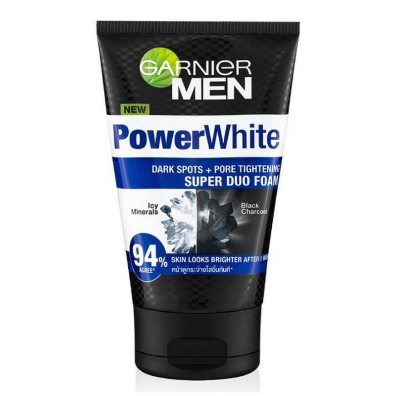 GARNIER Men Power White Super Duo Facial Foam 100ml