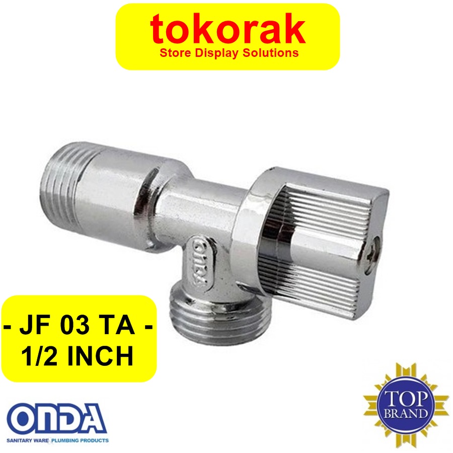 STOP KRAN JF 03 TA ONDA KERAN T SHOWER KLOSET ANGLE VALVE JF03 1/2&quot;