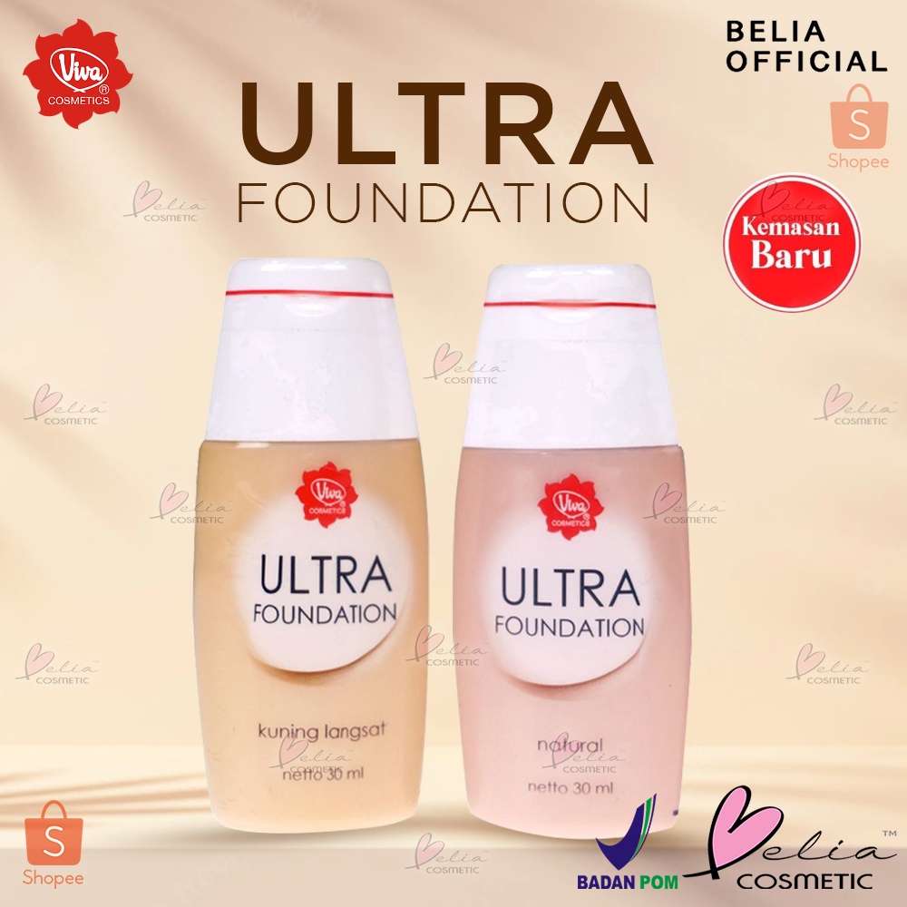 ❤ BELIA ❤ Viva Ultra Foundation Alas Bedak 30ml BPOM Halal