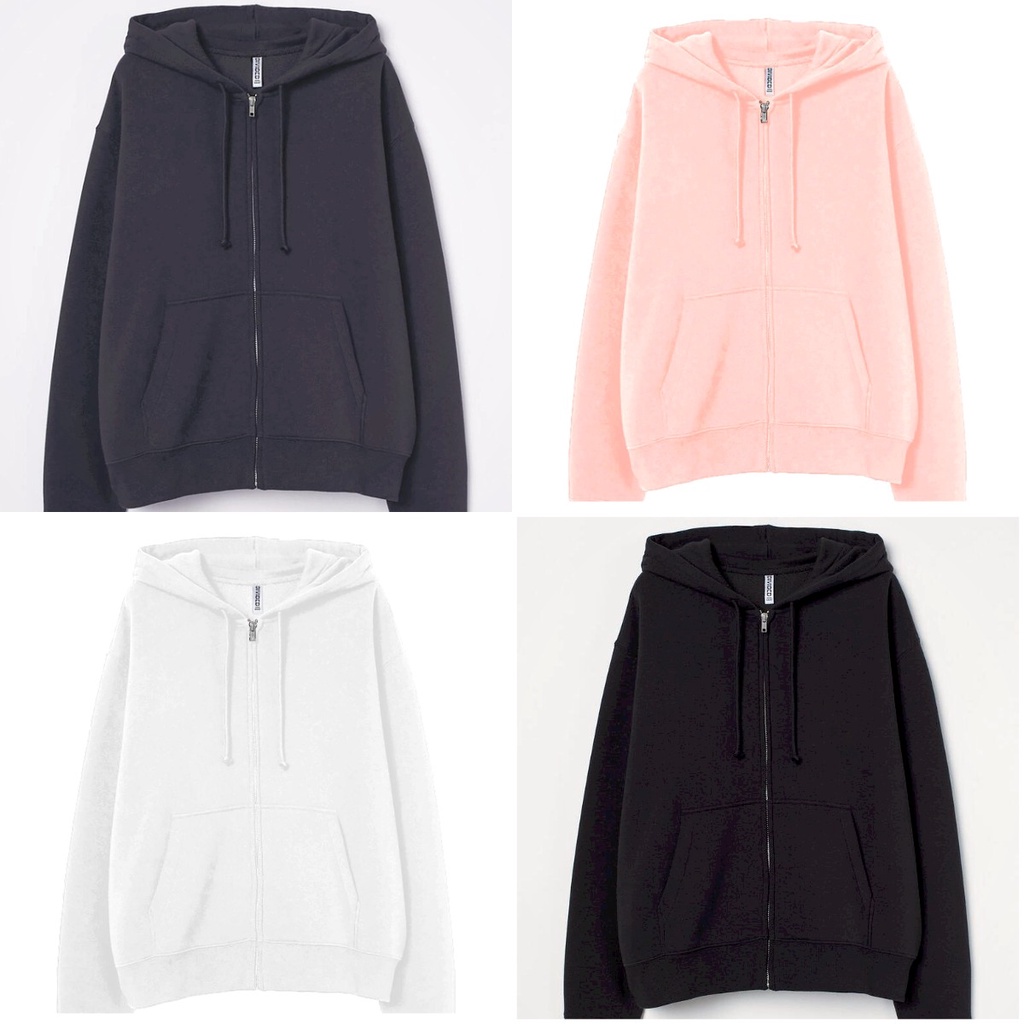 JAKET ZIPPER PULLOVER BASIC SWEATER HNM  HODIE COLOUR REJECT