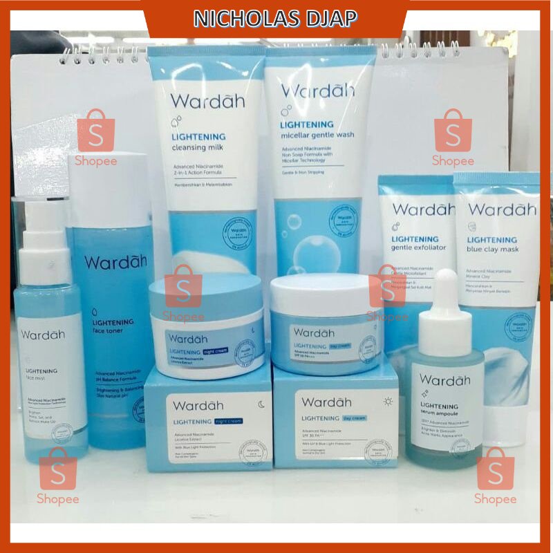 Wardah Lightening Paket Lengkap | Paket Skincare Wardah Lightening | Wardah Lightening Series | ORIG