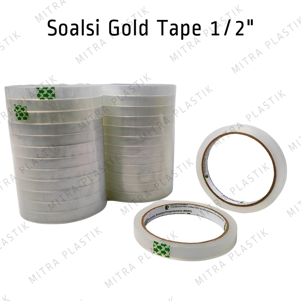 

Isolasi 1/2" Bening Gold Tape Solatip Solatape solasi