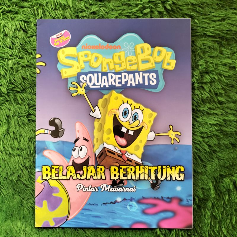 ORIGINAL BUKU SPONGEBOB SQUAREPANTS PINTAR MEWARNAI BELAJAR BERHITUNG
