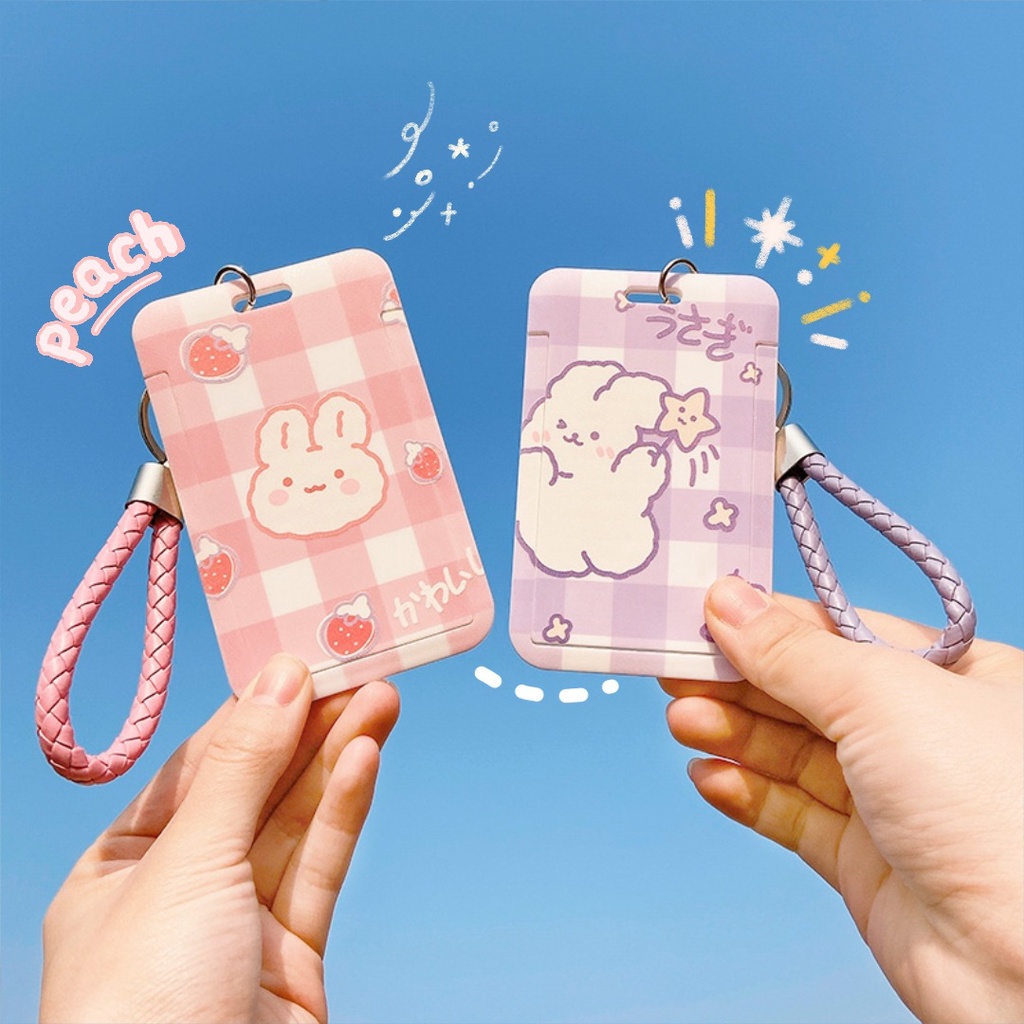 Dompet Kartu Ins Holder Kartu Idol/Bahan Transparan PVC/ Kartun Lucu Sanrio Kuromi Melody Untuk Holder Foto / Kartu Kredit / Idol-Doo