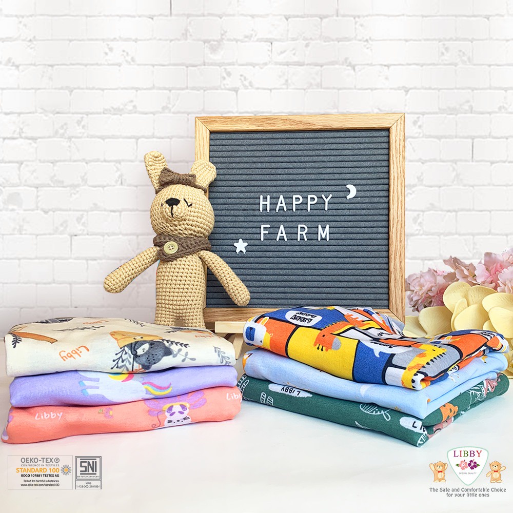 Libby Happy Farm | Setelan Pendek Cotton Motif | Girl