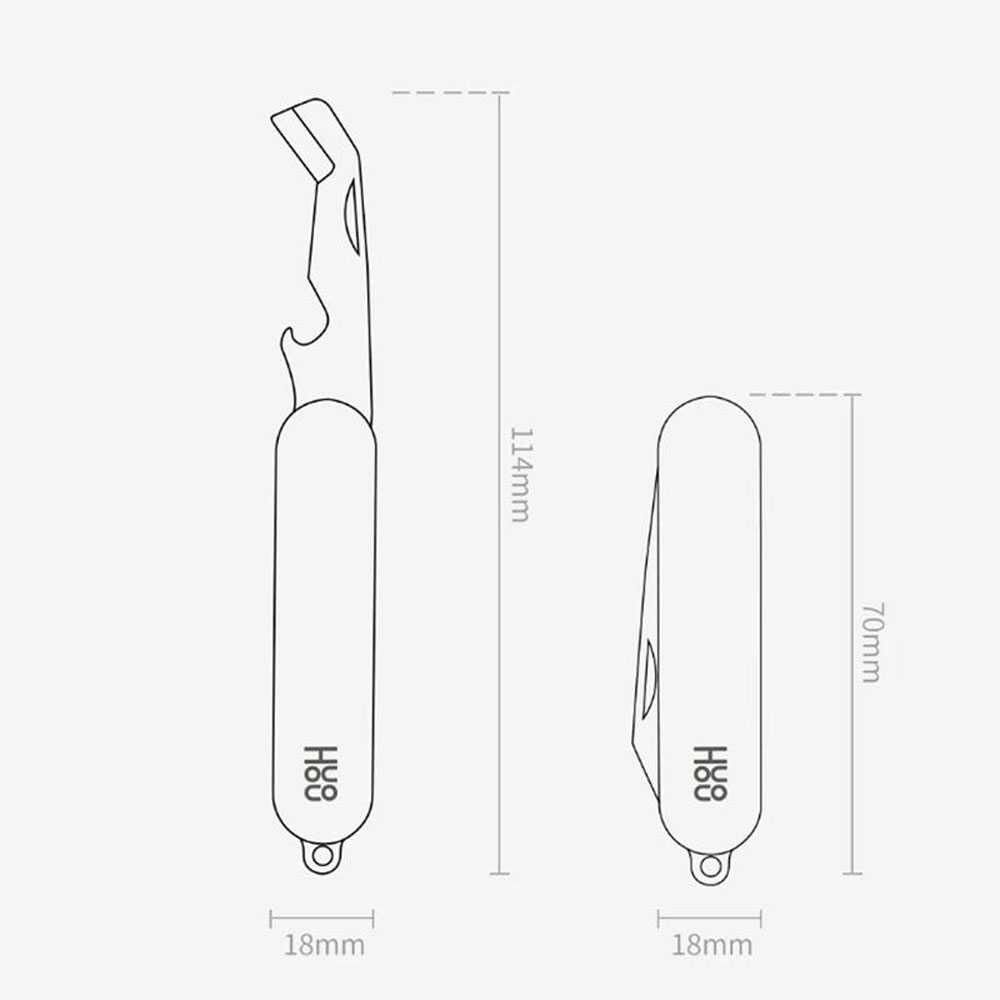 Huohou Mini Pisau Pembuka Paket Cartoon Pisau Mini Multifungsi Opener Mini Cutter Fold Knife