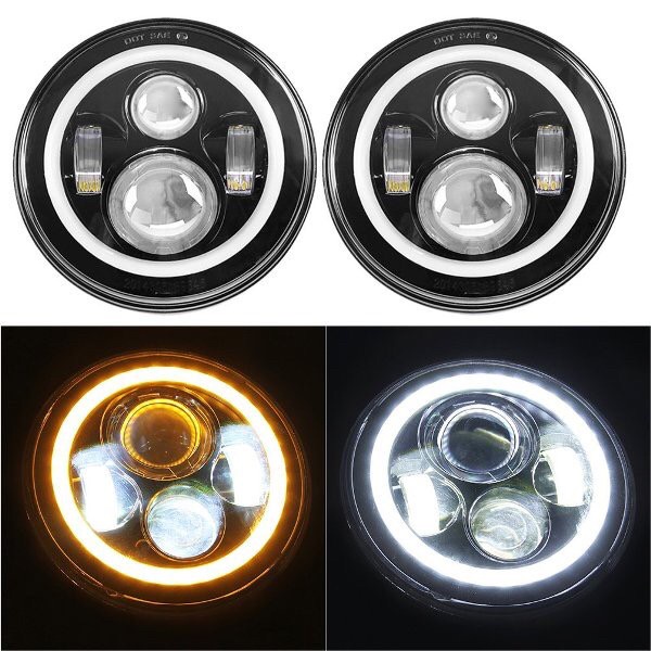 Headlamp Lampu Besar LED 7 Inch 50Watt Model JW Speaker Jeep JK,Toyota