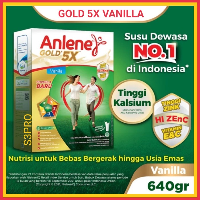 

(BISA COD ) Anlene Gold Plus 650 gr 650gr Vanilla