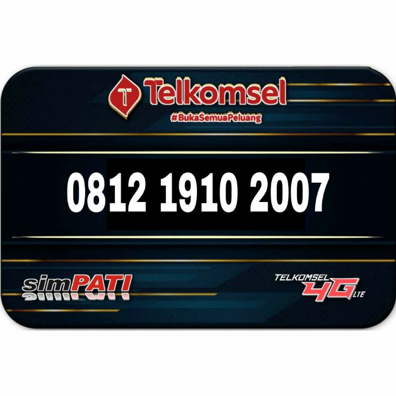 nomor cantik nomer kartu perdana Telkomsel simpati keren seri tahun 19 Oktober unik murah 12 121 121