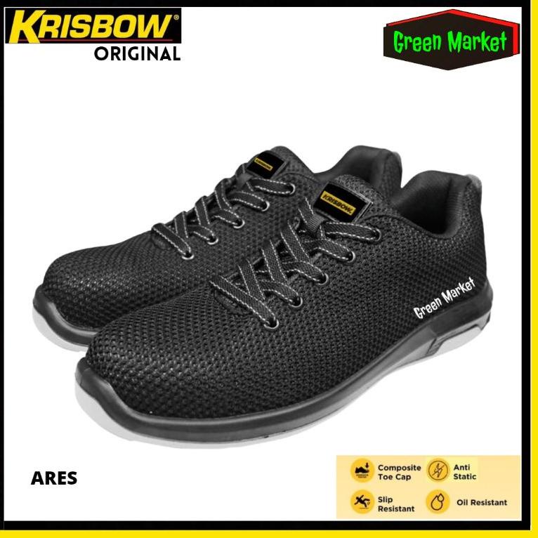Sepatu Safety Krisbow ARES ||Safety Shoes Krisbow ARES || Sepatu Safety Krisbow ARES sporty (KODE 3239)