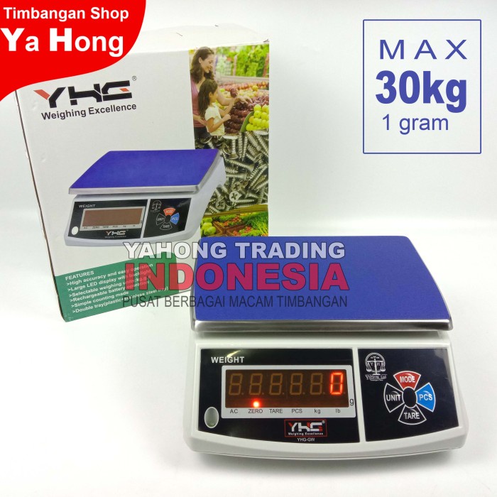 Timbangan Timbangan Meja Digital / Timbangan Barang Dapur Yhg Gw-30K 30Kg 1G
