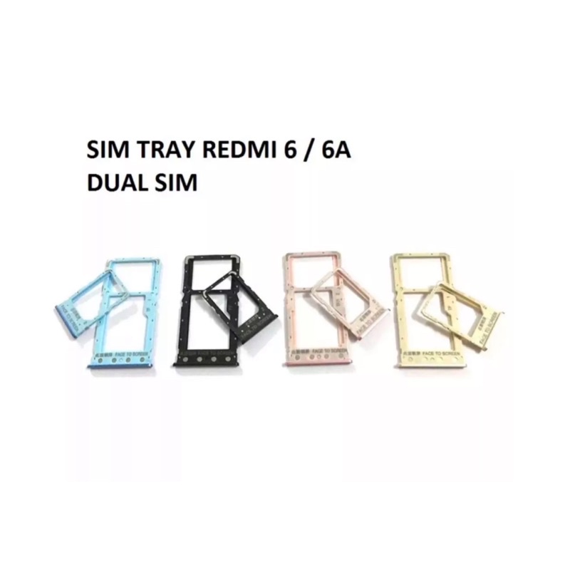 SIMTRAY / SIMLOCK / TEMPAT KARTU XIAOMI REDMI 6 / 6A ORIGINAL