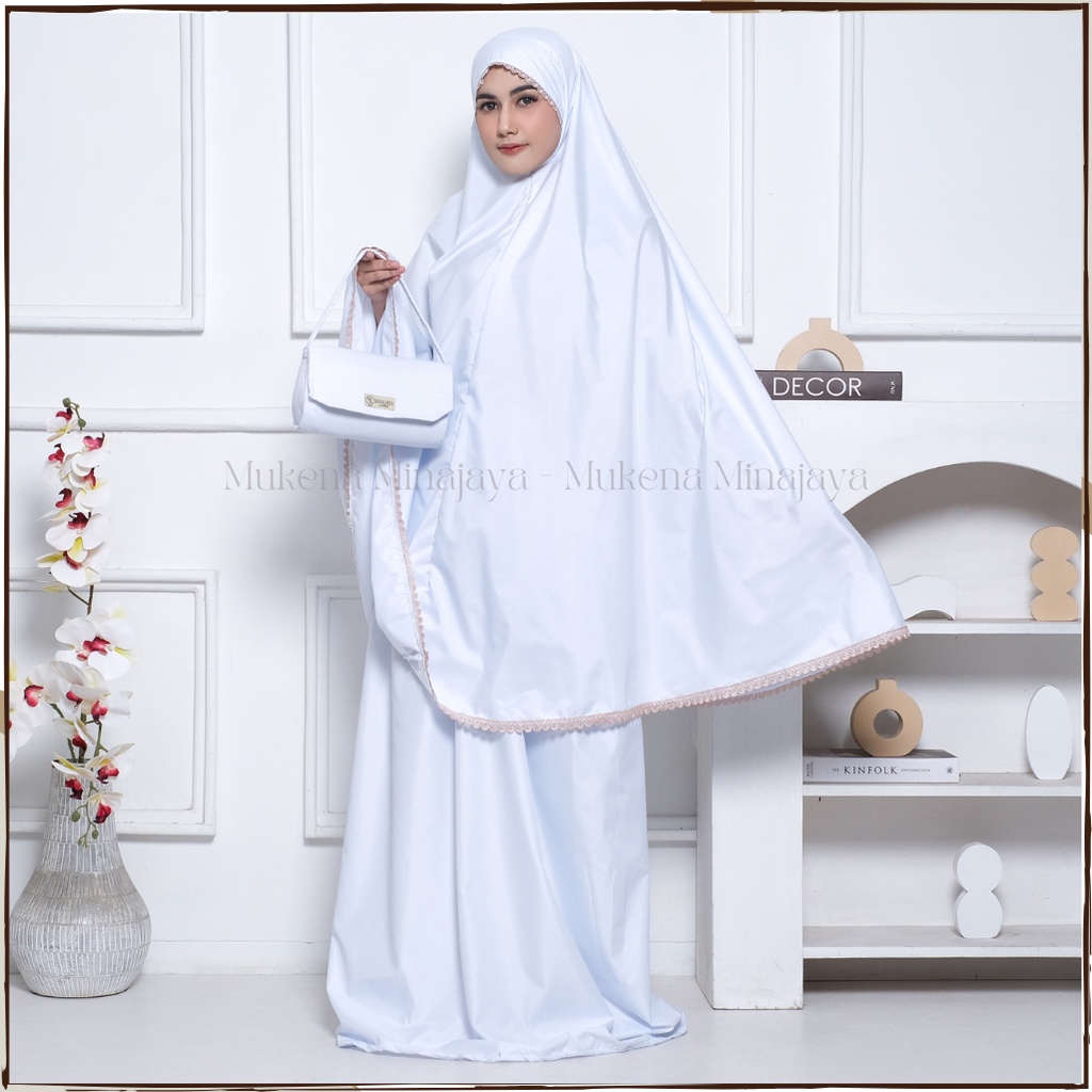 MINAJAYA - Mukena Lesty Dewasa 3 In 1 Renda Gyper Mewah Traveling Bahan Katun Premium Fashion Mukenah Muslim Terbaru