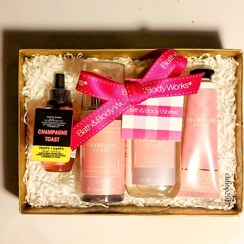 BBW CHAMPAGNE TOAST GIFT SET PAKET BATH &amp; BODY WORKS