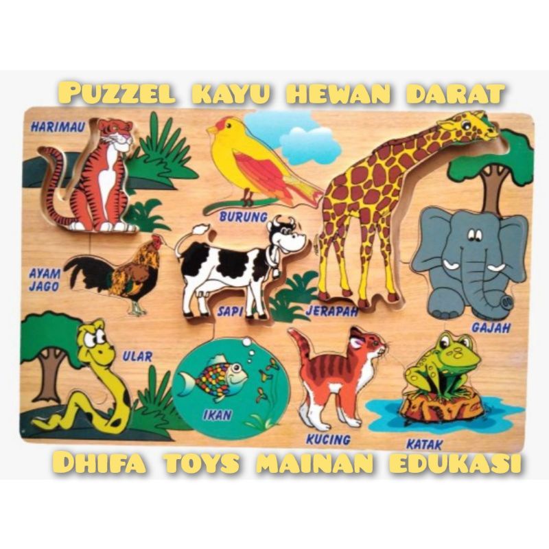 Puzzle Binatang - Mainan Edukasi Puzzle | Puzzle murah anak TK/Paud