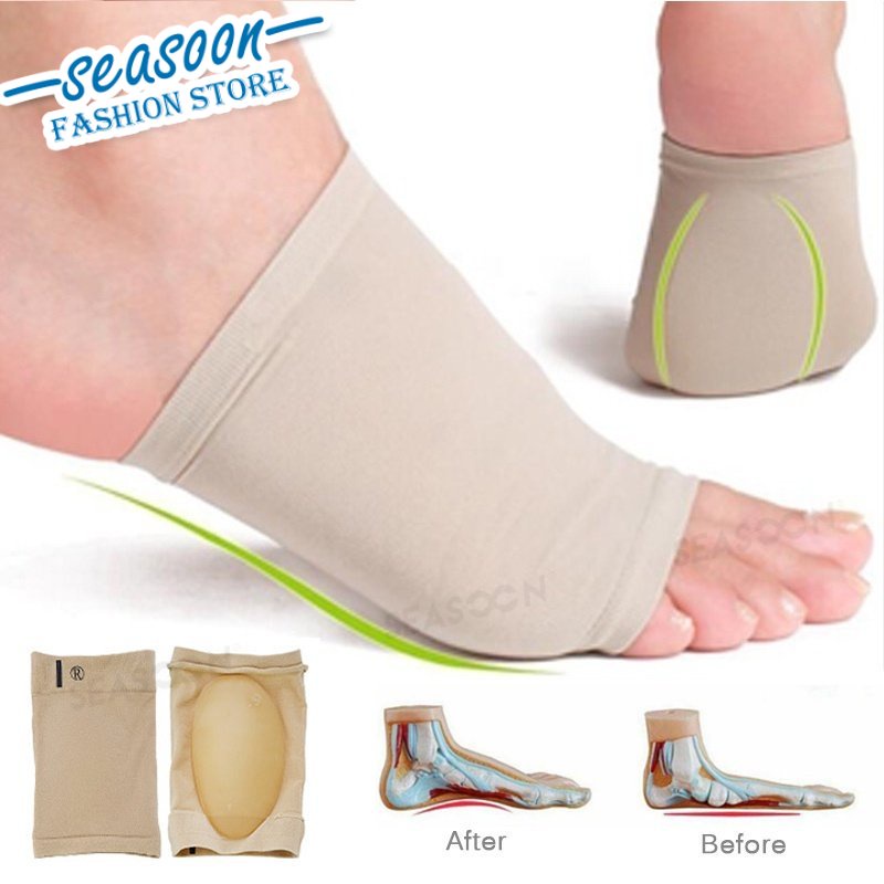 Insole Bentuk Perban Untuk Terapi Perawatan Kesehatan Kaki Bahan Silicone Gel Elastis 1 pasang