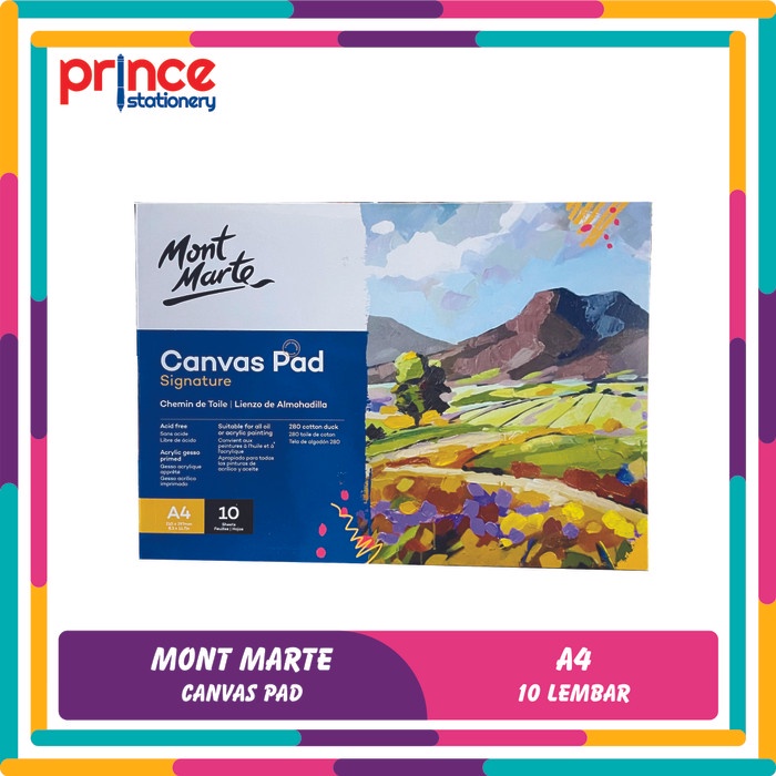 

Kanvas Mont Marte Canvas Pad A4 Isi 10 Lembar