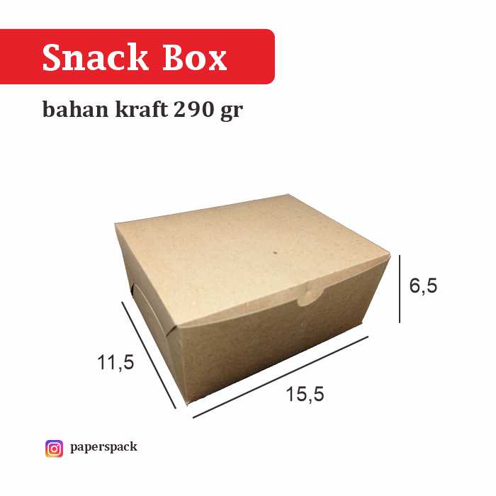 Dus Kue kraft / Snack box / non laminating / dos R5 kraft