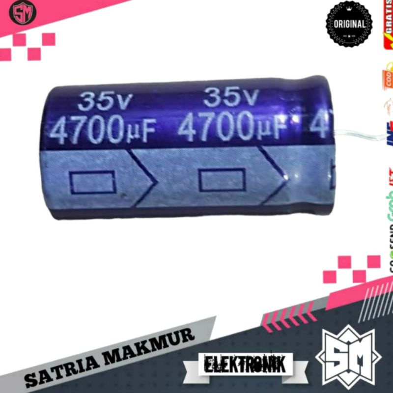 4700uf - 35V Elco 4700-35 Kapasitor Elco