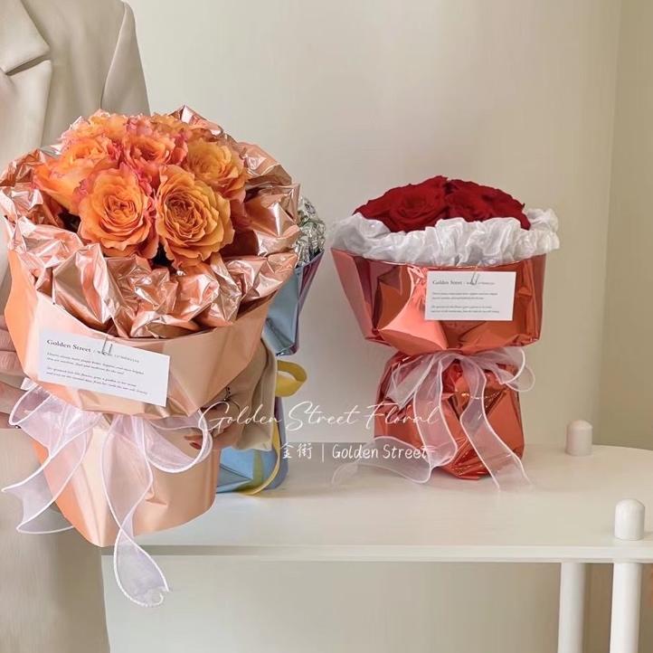 

Barang Laris 20 lembar kertas bunga mirror opp cellophane/Wrapping paper/Kertas Bunga Murah ORD'