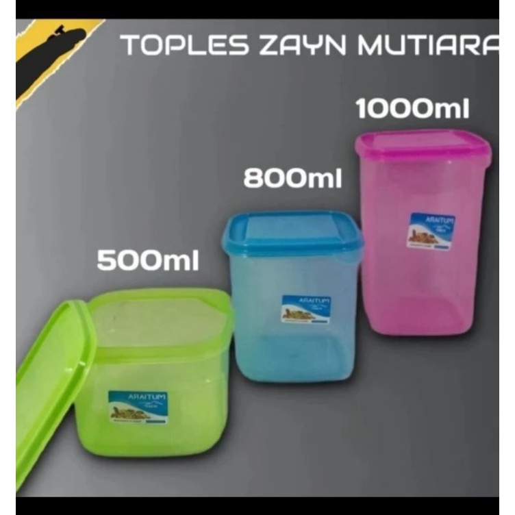 Toples Kotak Container Zayn Kmp Mutiara Toples Plastik Kotak