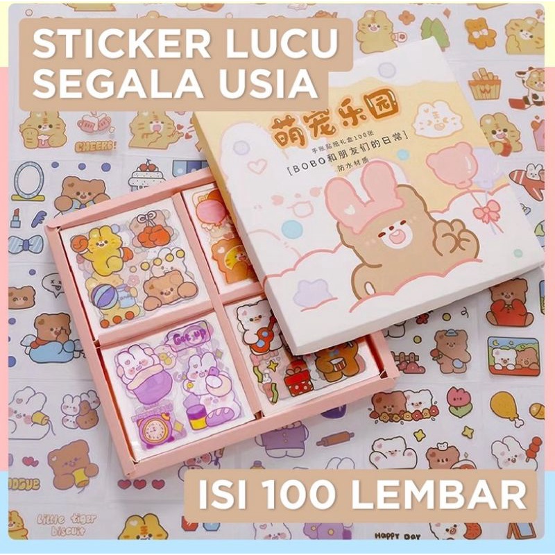 

stiker lucu transparan 100 PC random colour
