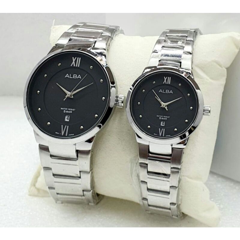 HARGA TERMURAH | Jam Tangan Alba Couple Rantai Anti Air | Jam Tangan pria wanita model Lawas / Promo murah bisa satuan Free Bok