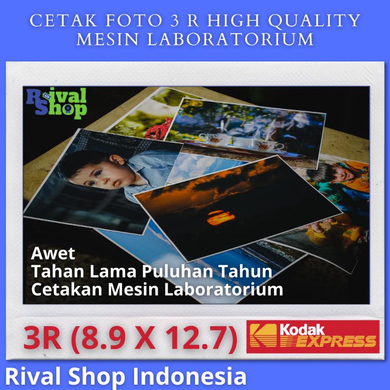 Cetak Foto 3R isi 100 Lembar Mesin Lab Kodak Express High Quality | Cetak Foto Lab Premium