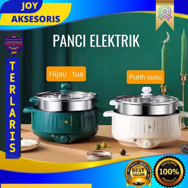 TERBARU Panci Wajan teflon magicom Listrik multifungsi serbaguna elektrik MX-22A keramik enamel anti