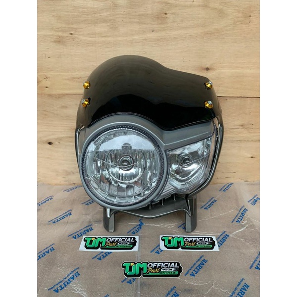 Batok totok honda tiger revo pece + lampu depan honda tiger revo pece set visor tiger revo pece Grey