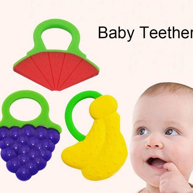 Mainan Gigitan Teether Buah Bayi Transparan