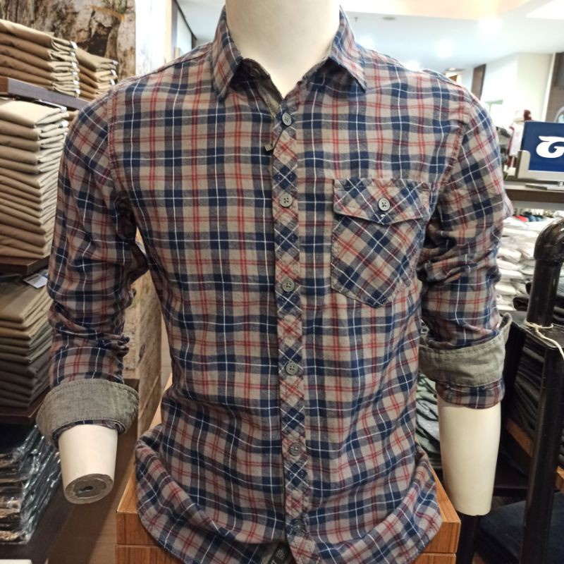 KEMEJA WATCHOUT JEANS ORIGINAL BAJU PESTA COWOK TANGAN LENGAN PANJANG PAKAIAN ATASAN PRIA REGULAR FI