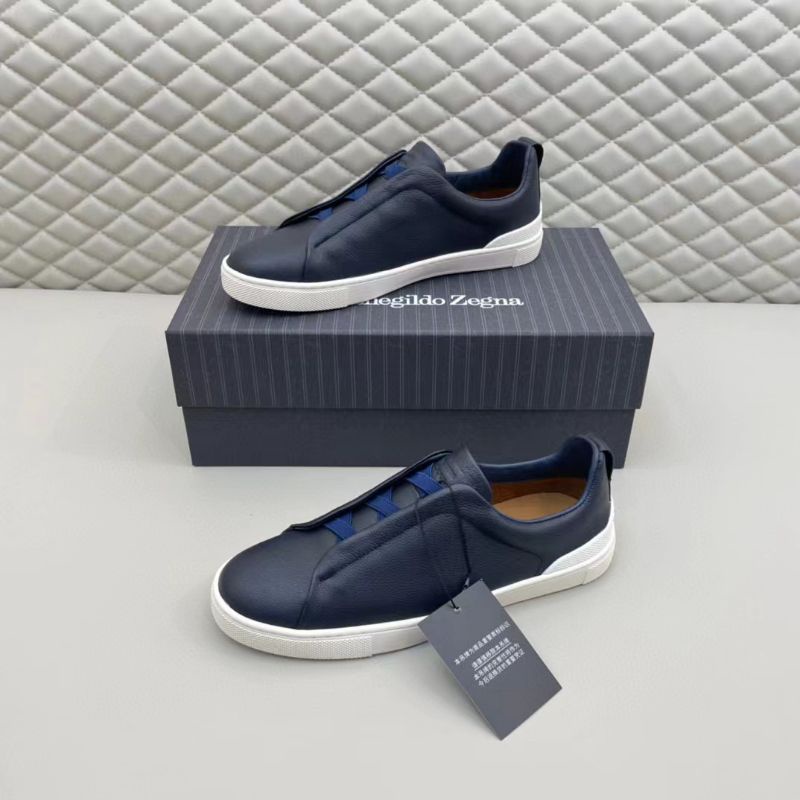 sepatu EZ1 pria sneaker cowok Biru navy kulit asli mirror men shoes top p1shoes kets