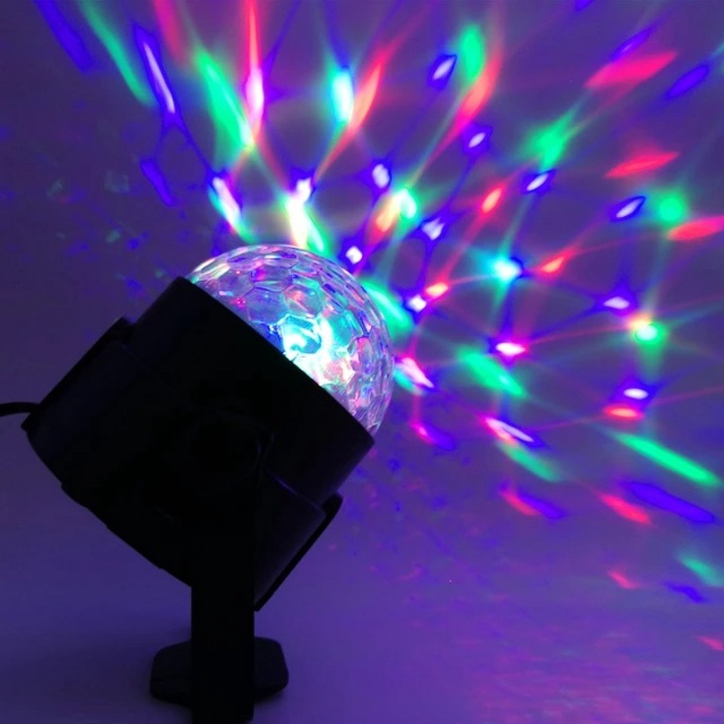 Lampu Disco Proyektor LED RGB Taffled Remote Control EU Plug