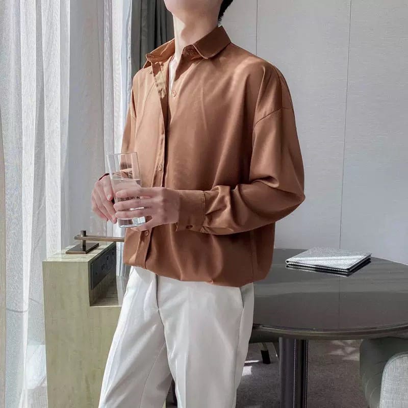 Terwuwu kemeja panjang pria cowok gatlemen cowok biru navy dongker polos formal kantor hem baju kemeja pria lengan panjang distro kasual santai casual katun dinas pns kerja putih merah marun kuning hitam premium pria cowok laki-laki terlaris murah