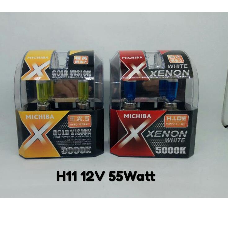 Trend bohlam foglamp kabut crv mobilio brio avanza VVTI halogen H11 michiba kuning-biru