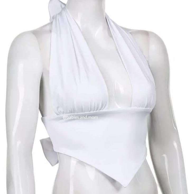 Super Diskon halter top bigsize S-XXL swimsuit backless sexy V neck summer spring style jumbo seksi 