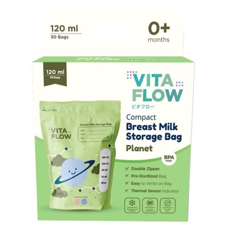 0Vitaflow vita flow Kantong ASI 125ml Breast Milk bag