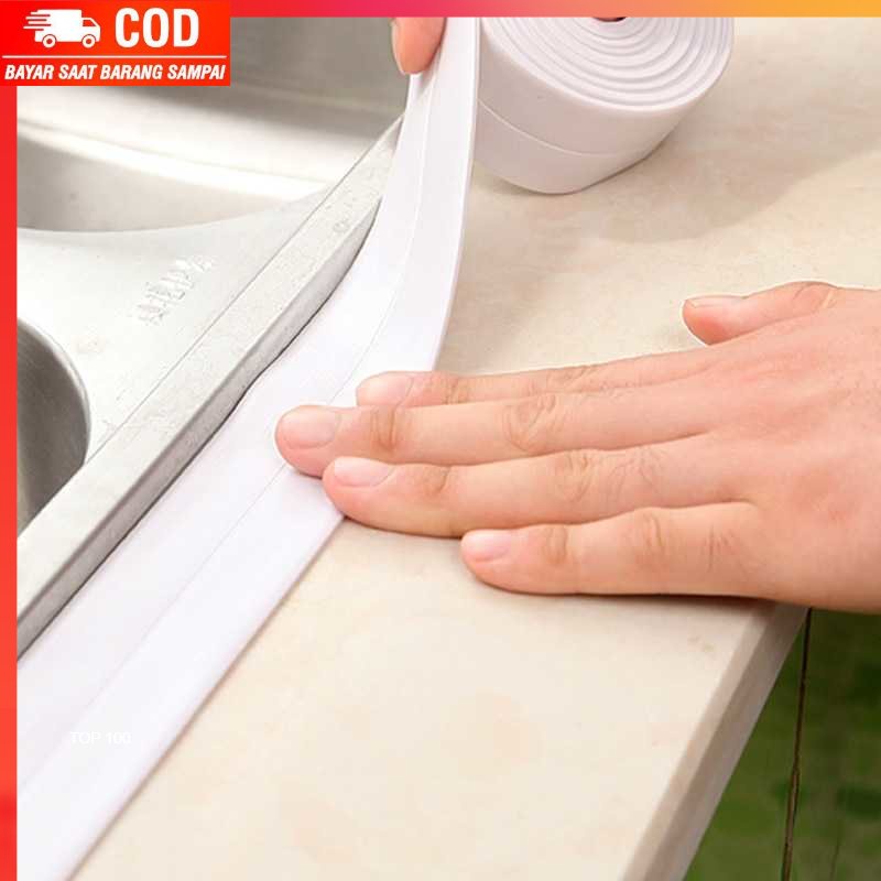 ( 100% BARANG ORI ) Mildew Sealing Strip Sticker PVC Dapur Kamar Mandi 3.2m x 3.5cm