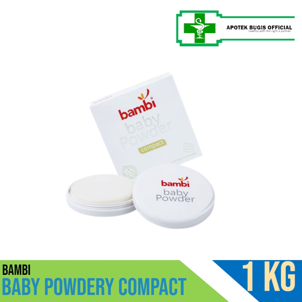 Bambi Baby Compact Powder 40gr | Bedak Padat Bayi Kulit Normal - Sensitif | Aromatherapy